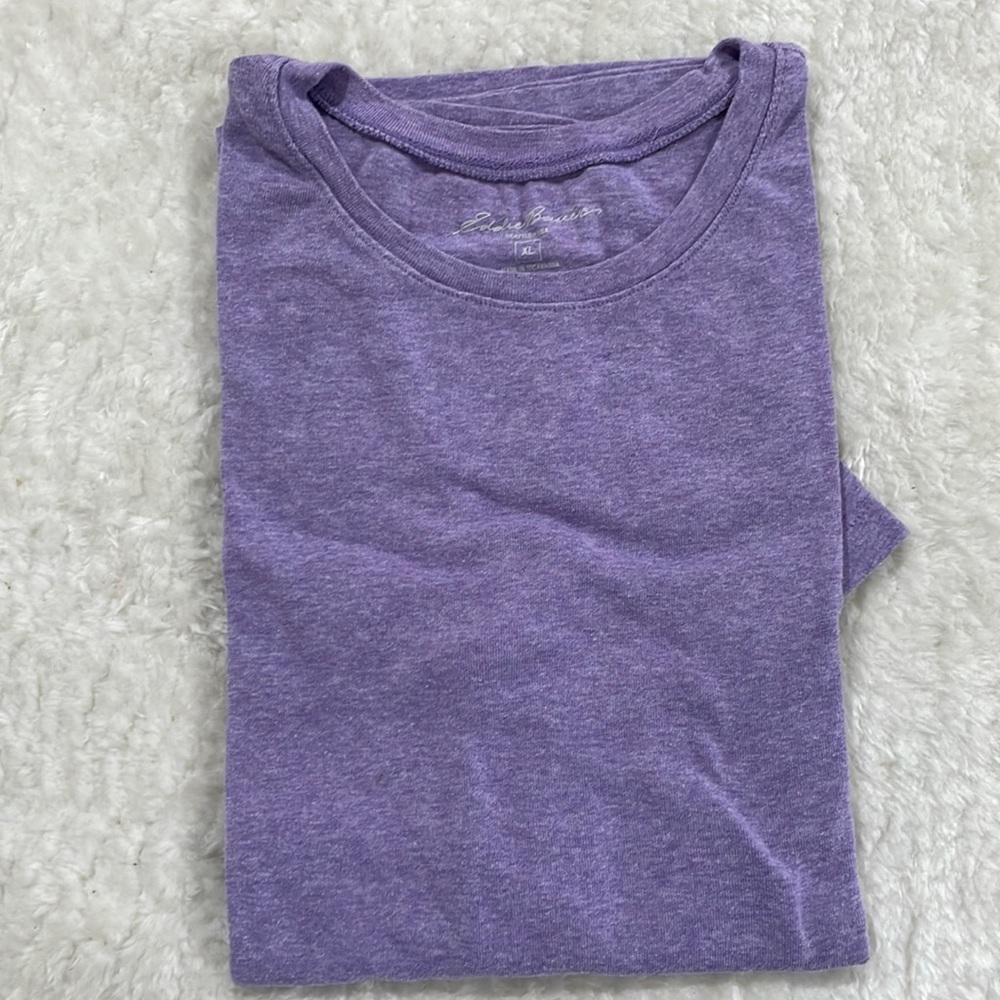 Eddie Bauer purple tshirt.